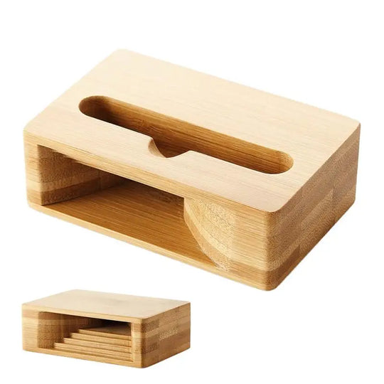 G Workspace Wooden Cell Phone Stand with Natural Sound Amplifier Desktop Mobile Phone Holder