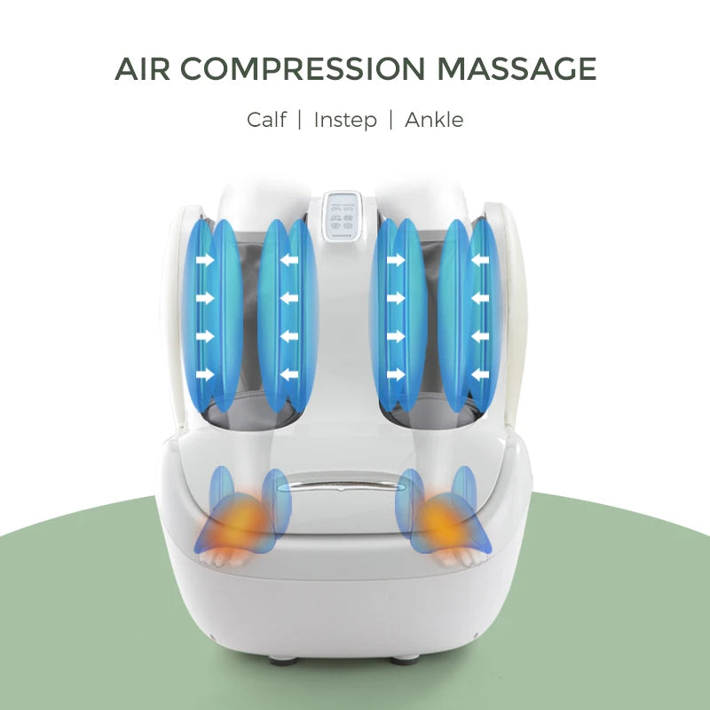 G Active Electric Calf &amp; Foot Massager with Heat Air Compression Shiatsu Leg Massage Machine