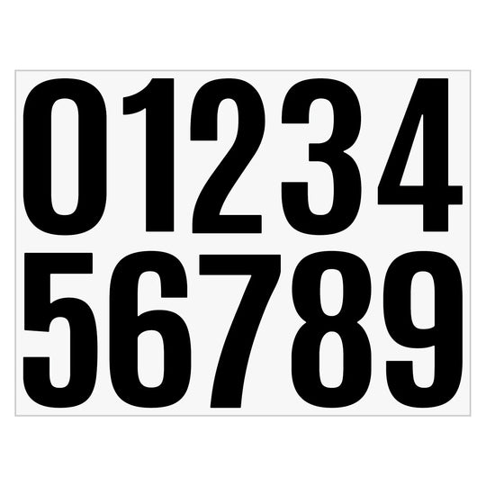 G Home 4PCS 4-Inch Waterproof Number Stickers Self-Adhesive Numeral Decals for Doors &amp; Mailboxes