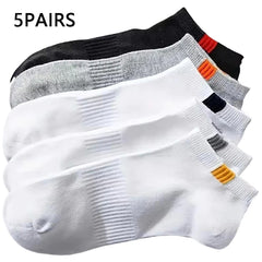 5 Pairs Low Tube Men Sport Socks Set Breathable Fashion And Well-matched Casual Socks For Men Spring And Summer Wear