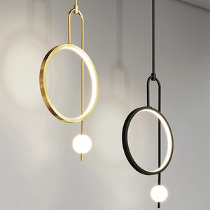 G Living Modern LED Ring Pendant Light Contemporary Hanging Ceiling Light for Bedroom, Living Room & Entryway