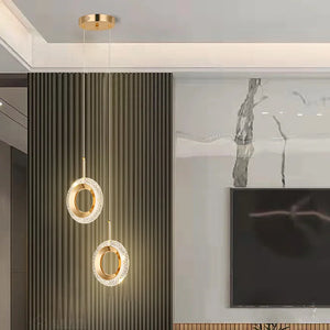 G Living Nordic LED Ring Pendant Light Modern Hanging Ceiling Lamp for Bedroom, Living Room & Bedside