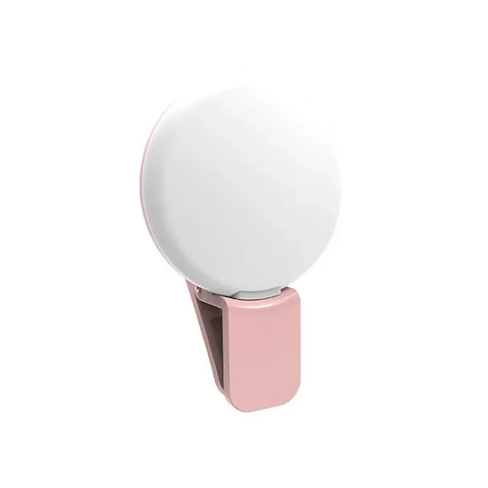 G Creator Portable LED Selfie Ring Light Clip Rechargeable Phone Light with 3 Brightness Levels