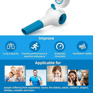 G Active Breathing Trainer with Digital Pressure Gauge Adjustable Inspiratory & Expiratory Respiratory Exercise Device