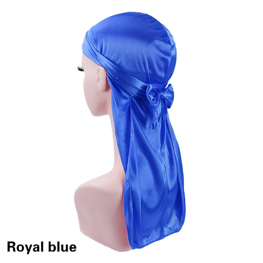G Style Silky Satin Durag Unisex Long Tail Head Wrap for Hair Protection &amp; Everyday Style