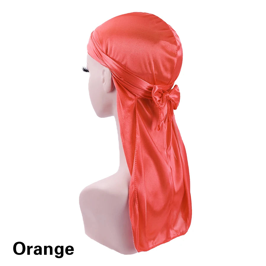 G Style Silky Satin Durag Unisex Long Tail Head Wrap for Hair Protection &amp; Everyday Style