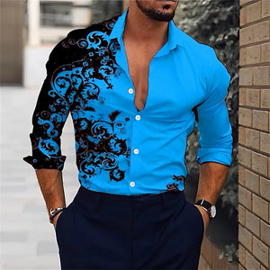 G Style Men's Long Sleeve Casual Shirt Classic Button-Up (XS–6XL)