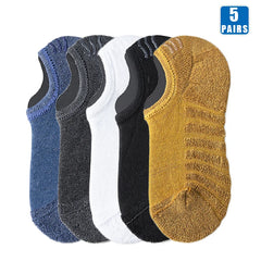 5 Pairs Men Short Socks Cotton High Quality Crew Ankle Casual Soft Low-Cut Non-Slip Breathable Summer Autumn 2022 Sock for Male