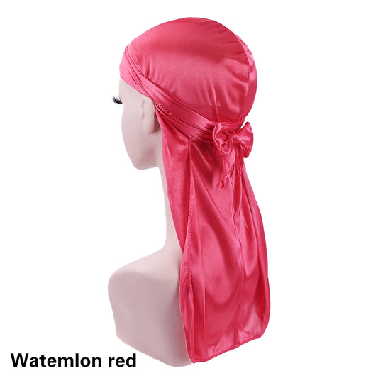 G Style Silky Satin Durag Unisex Long Tail Head Wrap for Hair Protection &amp; Everyday Style
