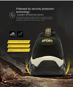 Men Casual Tennis Sneakers Summer Fashion Breathable Mesh Shoes Mens Non-Slip Hiking Shoes Sneaker for Men Climbing Trekking