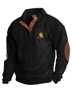 Europe and The United States New Men's Outdoor Jacket Autumn and Winter Corduroy Casual Stand Collar Long Sleeve Hoodie S-5XL