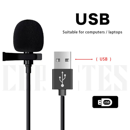 G Creator HD External Wired Microphone USB-C, Lightning &amp; Micro USB Mic for Camera, Phone &amp; Computer