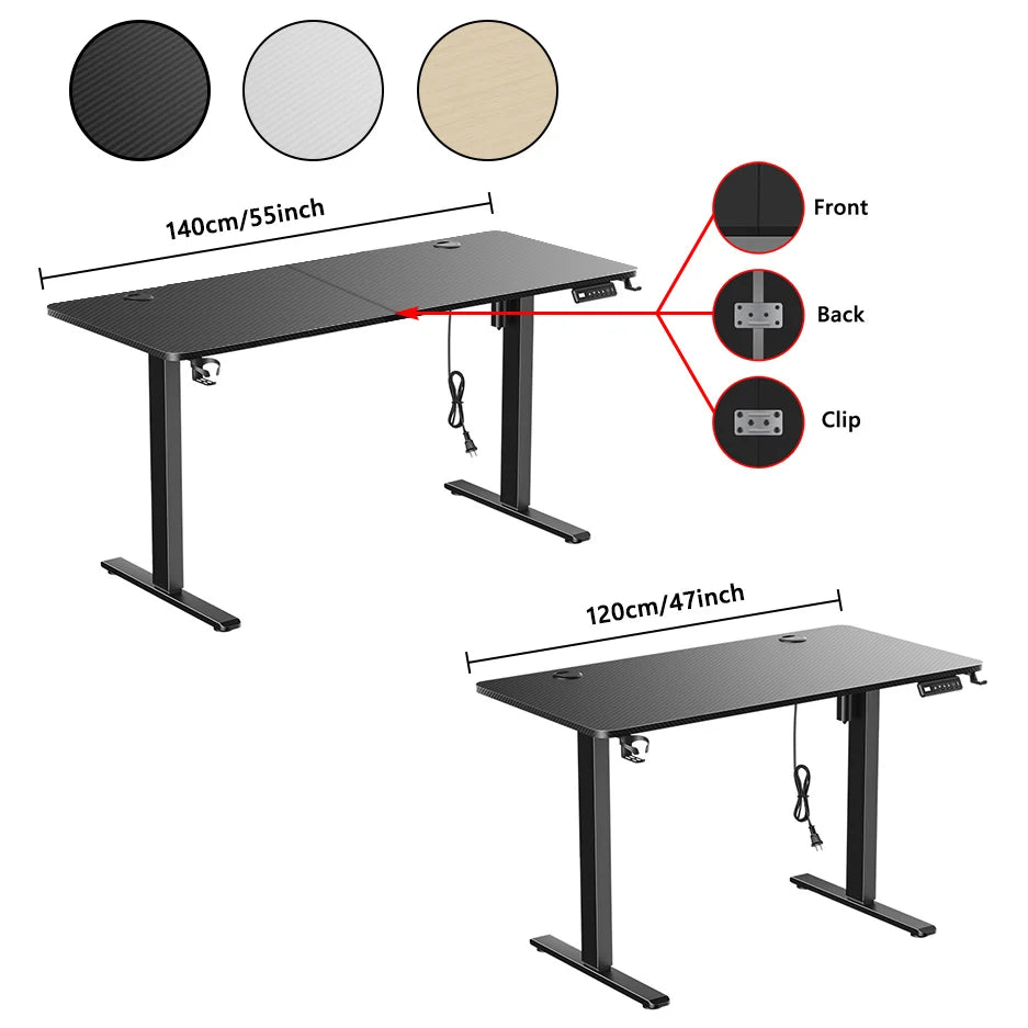 G Workspace Electric Height Adjustable Standing Desk Ergonomic Sit-Stand Office Workstation