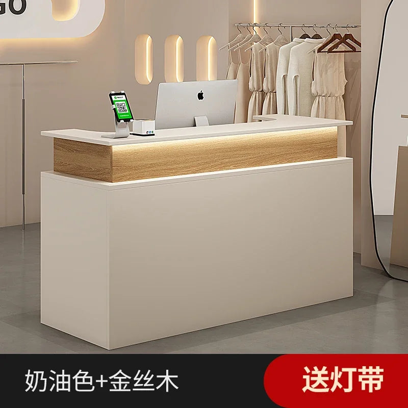 G Workspace Luxury Reception Desk Modern Front Counter for Salon, Spa, Office &amp; Commercial Reception Areas