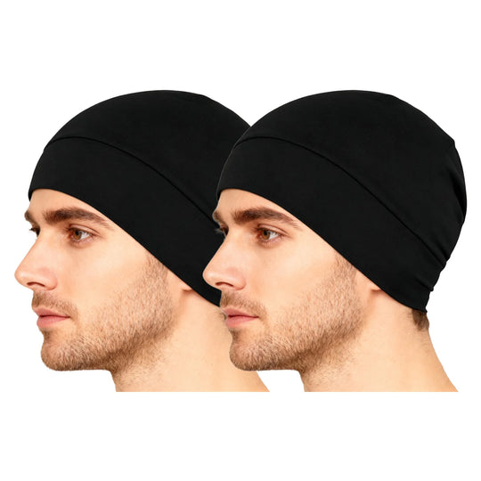G Active 2-Pack Lightweight Skull Caps Breathable Unisex Beanie Helmet Liners