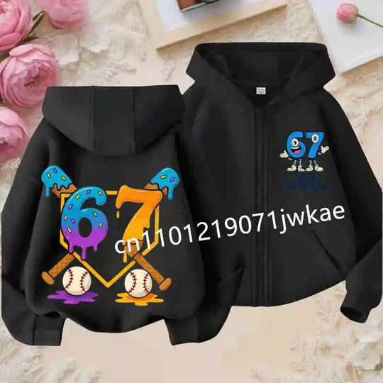 G Kids Graphic Zip-Up Hoodie Soft Hooded Sweatshirt for Boys &amp; Girls