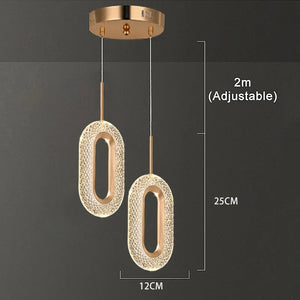 G Living Nordic LED Ring Pendant Light Modern Hanging Ceiling Lamp for Bedroom, Living Room & Bedside