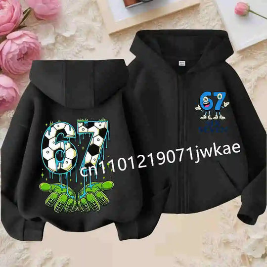 G Kids Graphic Zip-Up Hoodie Soft Hooded Sweatshirt for Boys &amp; Girls