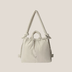 Casual nylon padded tote bag designer soft puffer women shoulder crossbody bags Simple Vintage large capacity handbags 2023