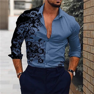 G Style Men's Long Sleeve Casual Shirt Classic Button-Up (XS–6XL)