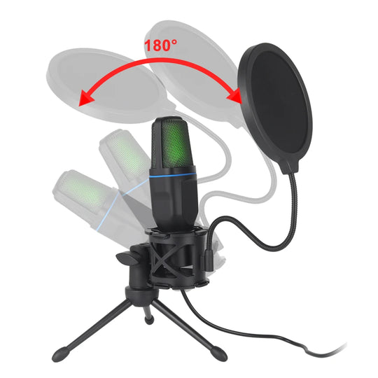 G Creator RGB USB Condenser Microphone Plug &amp; Play Gaming, Streaming &amp; Podcast Recording Mic