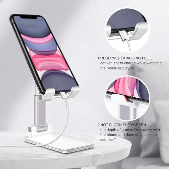 G Workspace Adjustable Cell Phone Stand Height &amp; Angle Adjustable Desk Holder for Smartphones