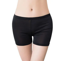 New spring and summer girls ice three-point safety pants anti light pants lace lace black bottomed shorts