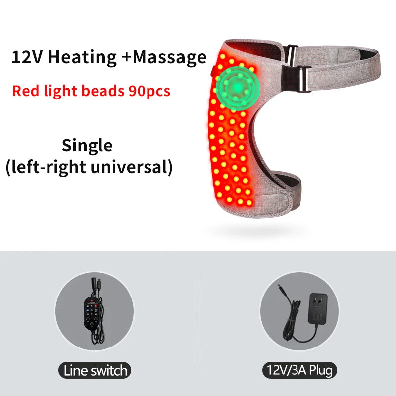 G Active Heated Hip Massager 3-Level Waist &amp; Hip Massage Wrap with Red Light &amp; Vibration