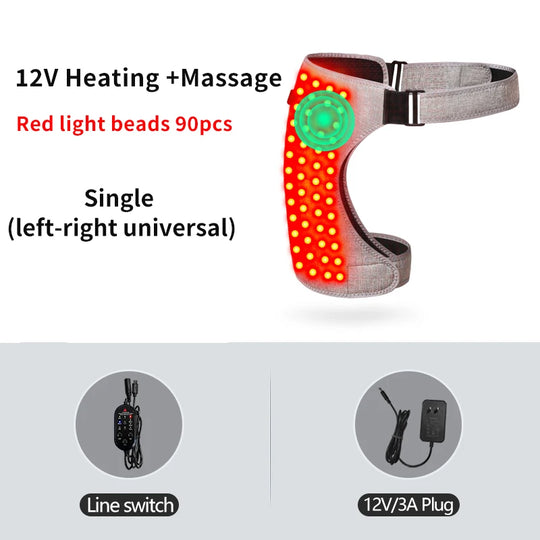 G Active Heated Hip Massager 3-Level Waist &amp; Hip Massage Wrap with Red Light &amp; Vibration