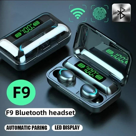 G Audio F9-5 TWS Wireless Bluetooth Earbuds HiFi Stereo Earphones with Charging Case &amp; Microphone