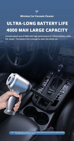 95000PA Car Vacuum Cleaner  Wireless Powerful Cleaning Machine Auto Robot Car Accessories Home Appliance Strong Suction As Gift