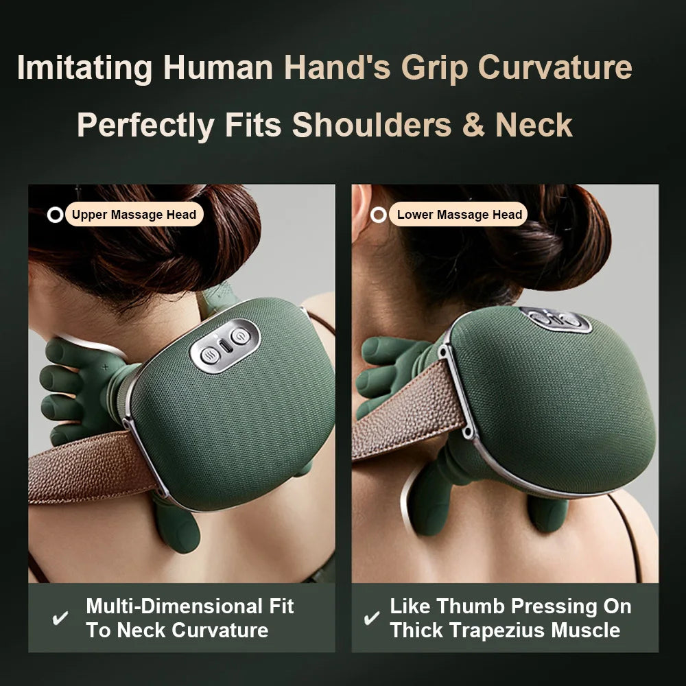 G Active Shiatsu Neck & Shoulder Massager Electric Deep Kneading Massage with Finger Pressure