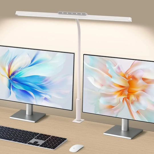 G Workspace LED Desk Lamp with Clamp Touch Control, Stepless Dimming &amp; 3 Color Lighting Modes
