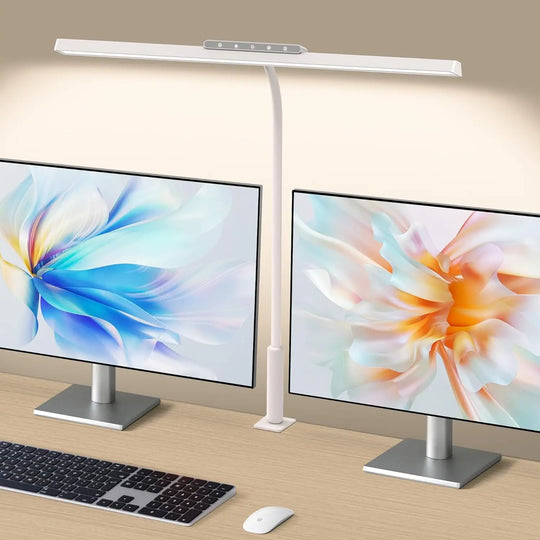 G Workspace LED Desk Lamp with Clamp Touch Control, Stepless Dimming &amp; 3 Color Lighting Modes