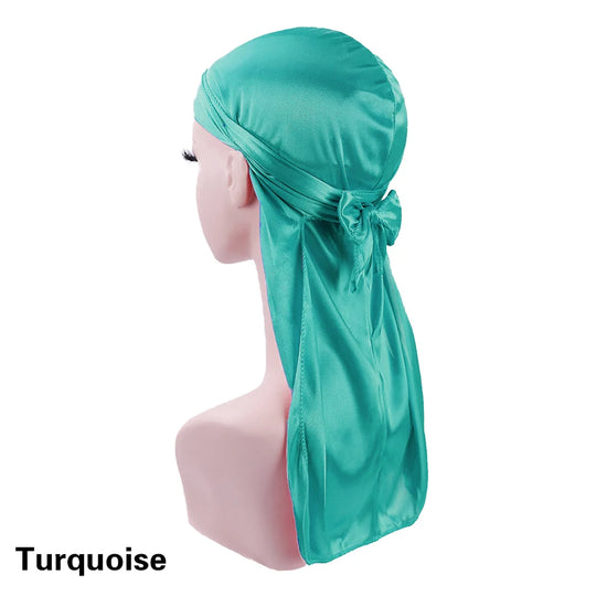 G Style Silky Satin Durag Unisex Long Tail Head Wrap for Hair Protection &amp; Everyday Style
