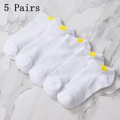 5 Pairs Low Tube Men Sport Socks Set Breathable Fashion And Well-matched Casual Socks For Men Spring And Summer Wear