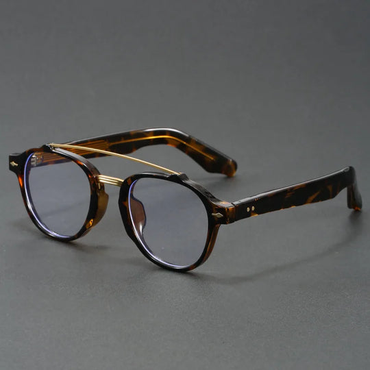 G Style Retro Blue Light Blocking Glasses Double Bridge Unisex Frames