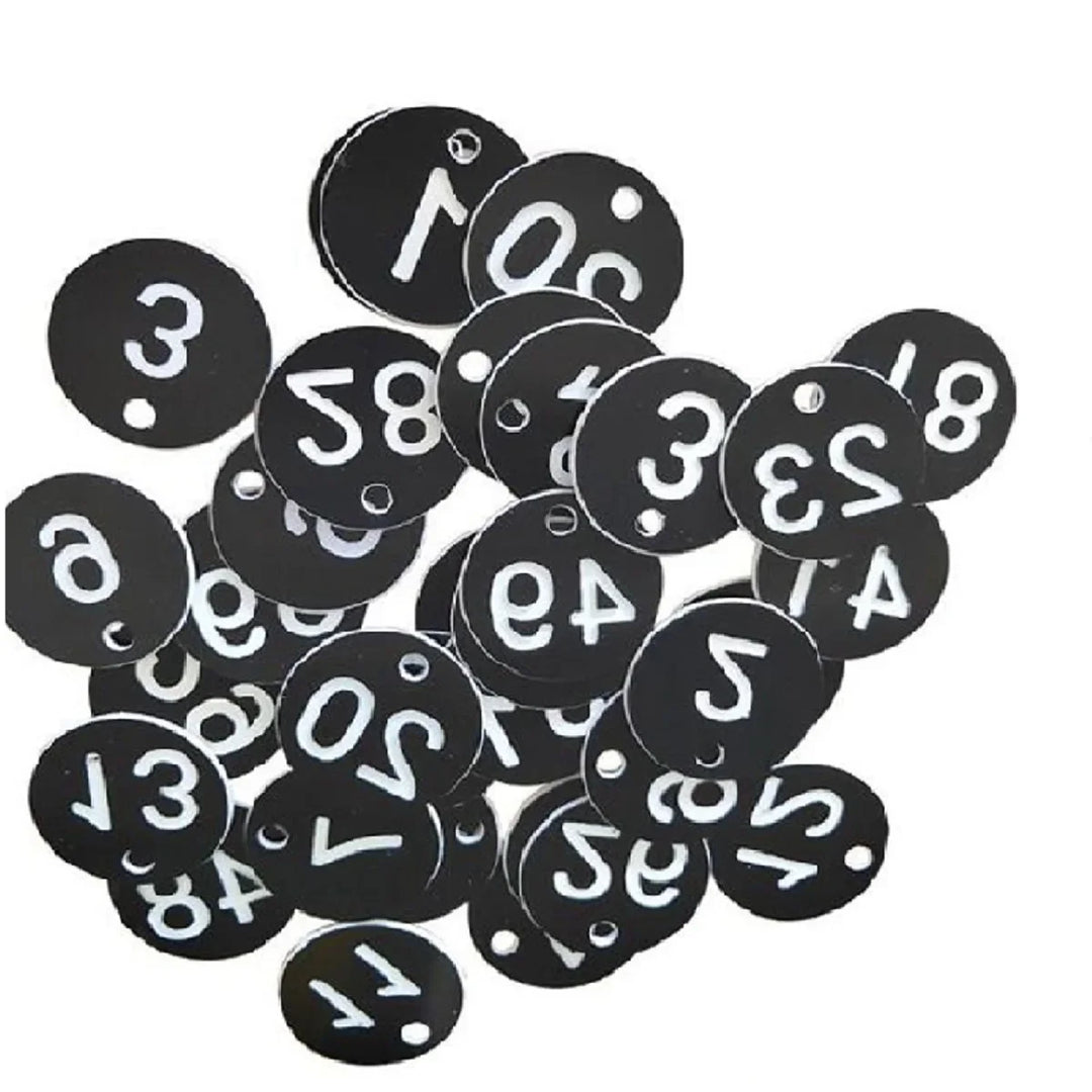 G Garden 1–100 Numbered Beehive Tags Red Livestock, Apiary &amp; Garden Marker Labels