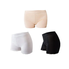 New spring and summer girls ice three-point safety pants anti light pants lace lace black bottomed shorts