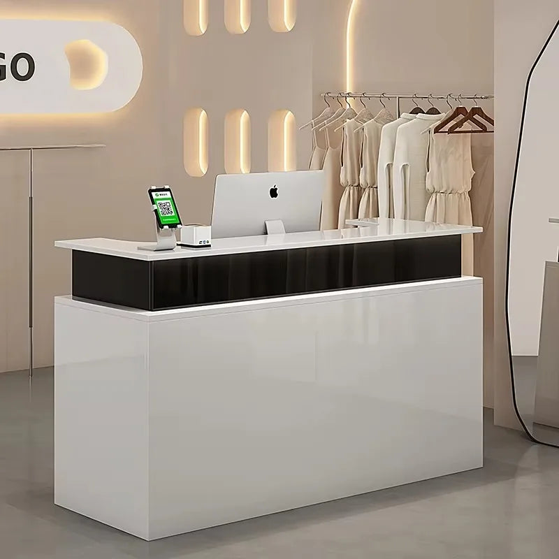 G Workspace Luxury Reception Desk Modern Front Counter for Salon, Spa, Office &amp; Commercial Reception Areas