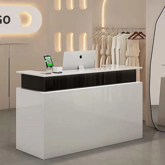G Workspace Luxury Reception Desk Modern Front Counter for Salon, Spa, Office &amp; Commercial Reception Areas