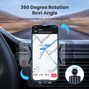 G Drive TOPK Auto Lock Car Phone Holder 360° Universal Air Vent Mount for iPhone & Android