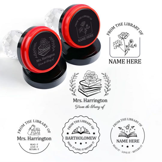 Personalized Teacher Stamp Custom Ex Libris Library Seal