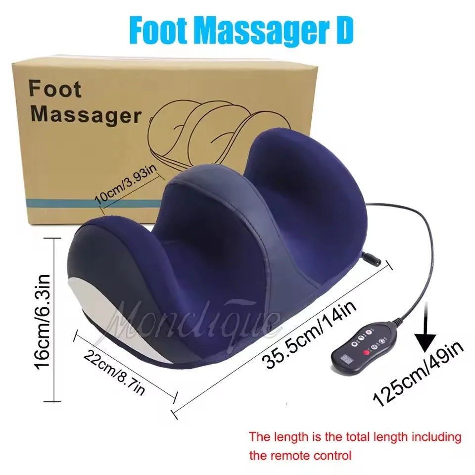 G Active Extra-Large Electric Foot &amp; Calf Massager with Heat Shiatsu Kneading Leg Massage Machine