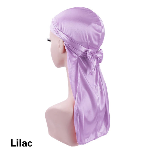 G Style Silky Satin Durag Unisex Long Tail Head Wrap for Hair Protection &amp; Everyday Style
