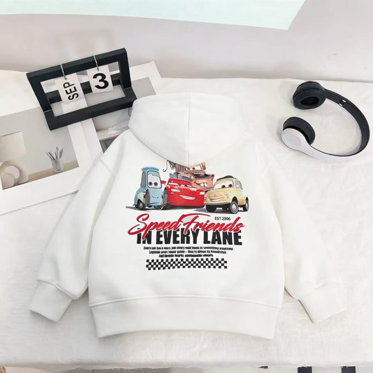 G Kids Cartoon Car Hoodie Long Sleeve Hooded Sweatshirt for Boys &amp; Girls