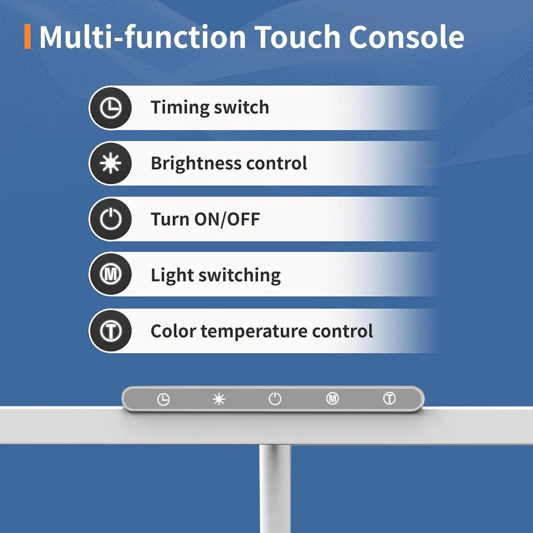 G Workspace LED Desk Lamp with Clamp Touch Control, Stepless Dimming &amp; 3 Color Lighting Modes