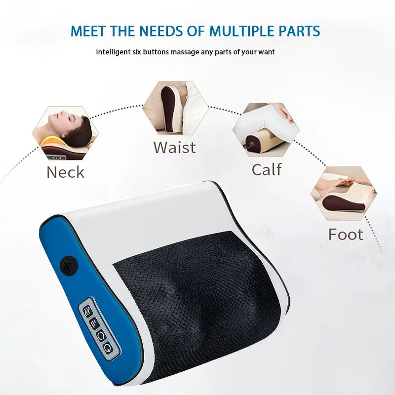 G Active Neck &amp; Shoulder Massager with Heat Adjustable Kneading Massage Pillow for Home Use