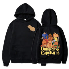Capybara Fashion Hoodie Women Men Harajuku Pullovers Capibara Gothic Sweatshirt Mange Cute Y2k Hoody Cartoon korean style hooded