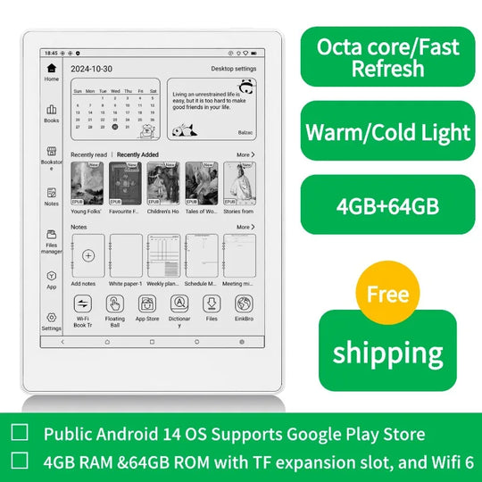 Meebook International Edition 7.8 Android 14 E-Book Reader
